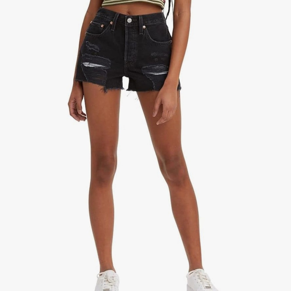 Levi's 501 Women's Black Denim Jean Shorts